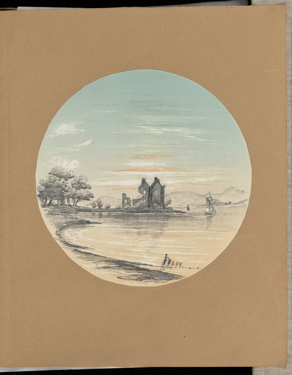 [Ruiny na brzegu] autorstwa James Makgill Heriot Maitland