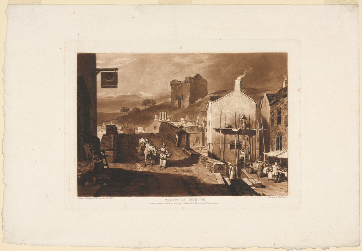 Morpeth, Northumberland, z Liber Studiorum autorstwa James Mallord William Turner