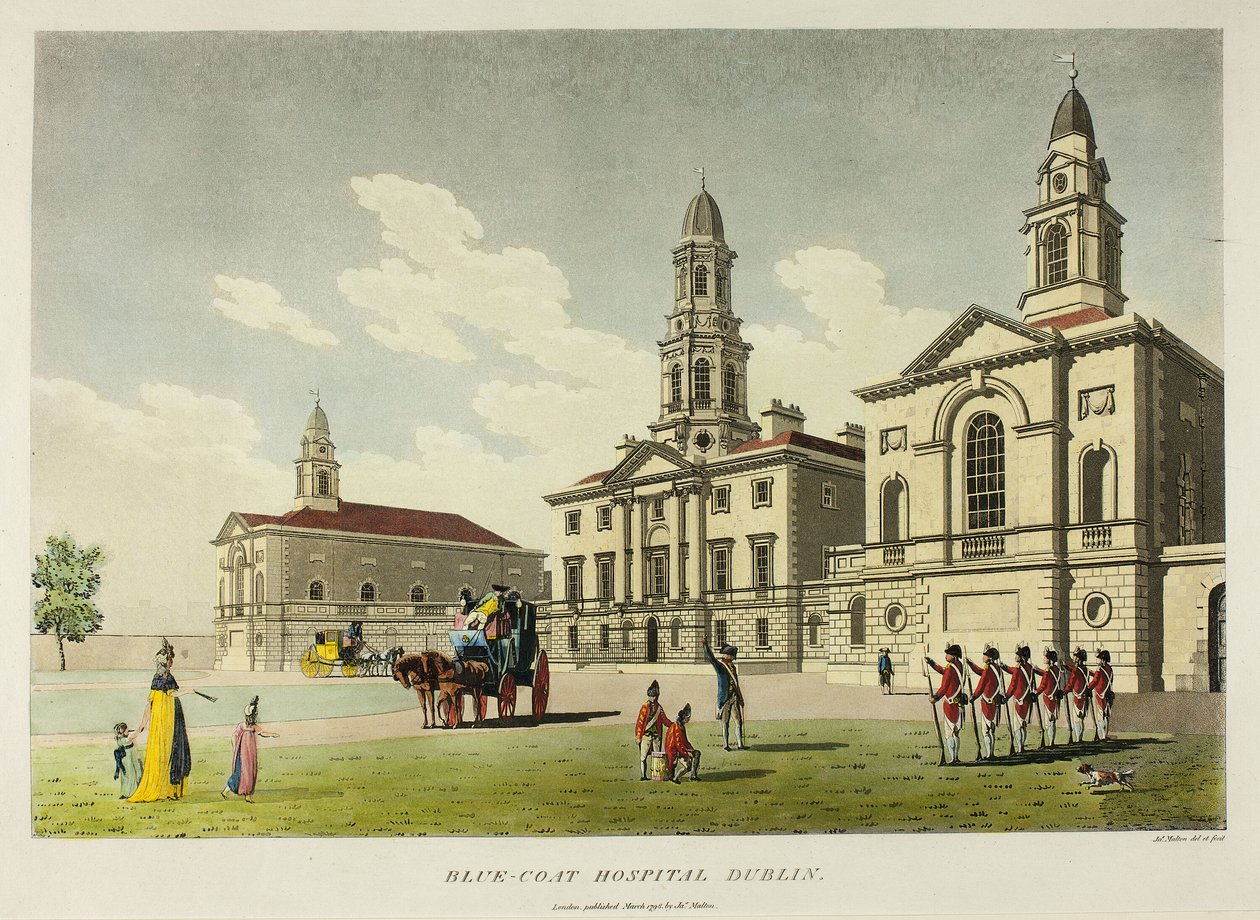 Szpital Blue-Coat, Dublin autorstwa James Malton