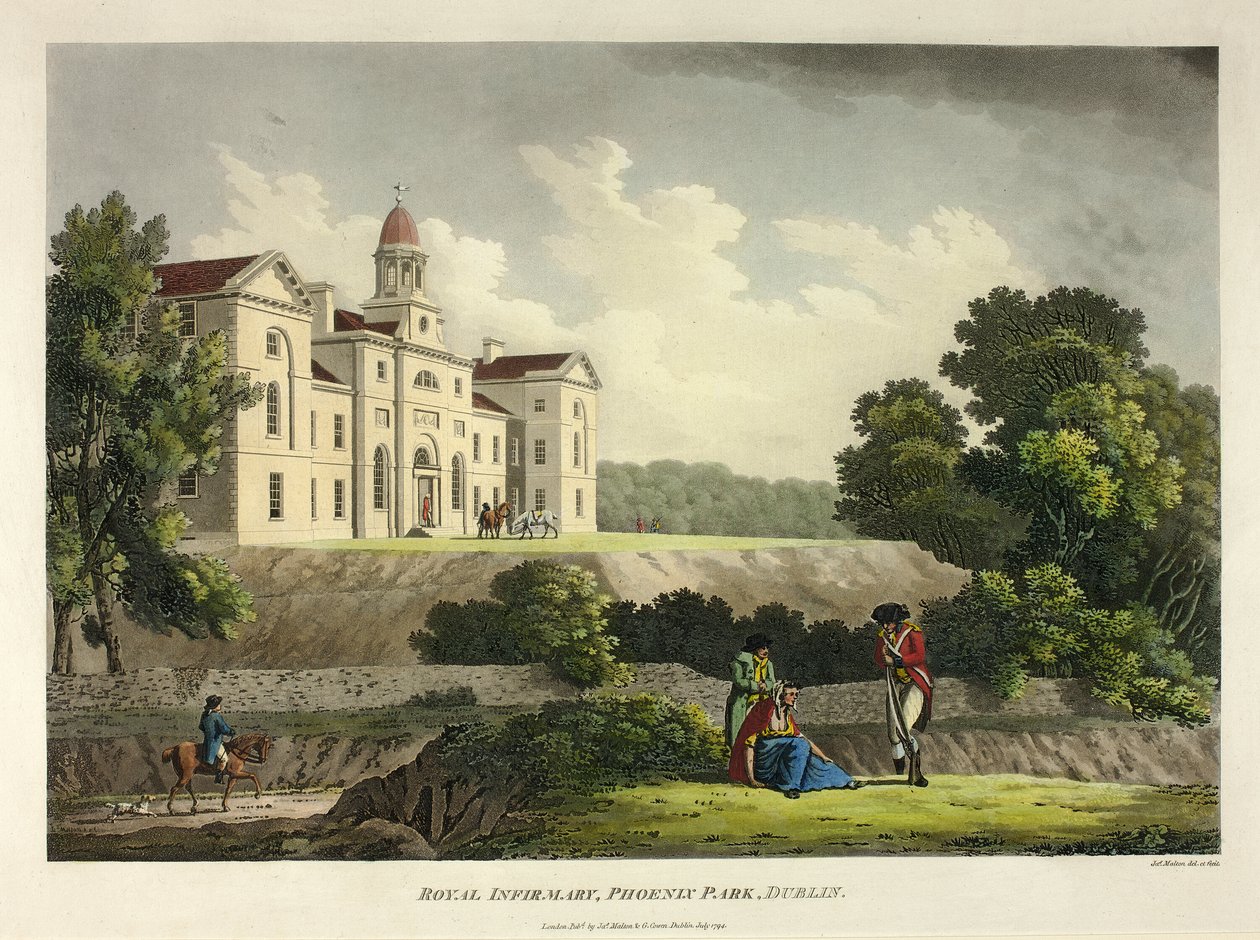 Royal Infirmary Phoenix Park, Dublin autorstwa James Malton
