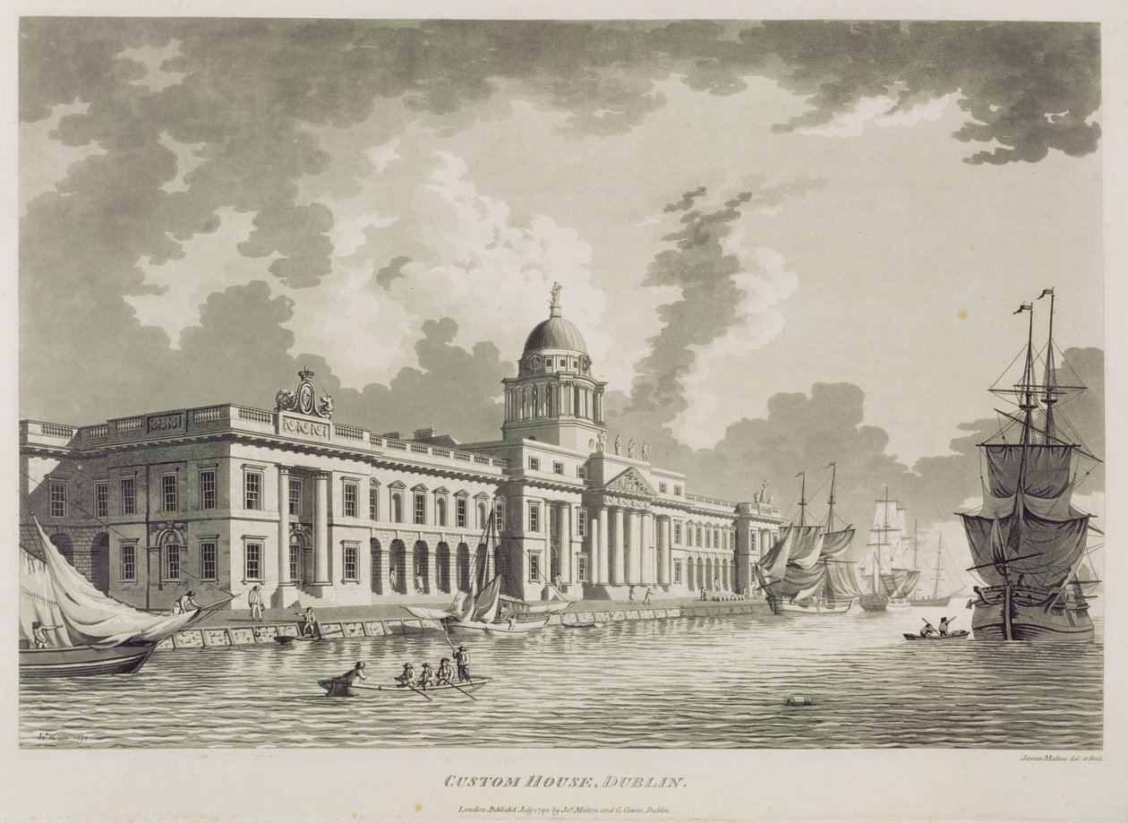 Izba Celna, Dublin, 1792 r. autorstwa James Malton