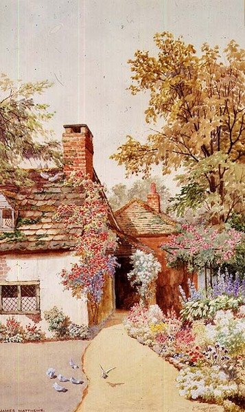 W Shamley Green, Surrey (akwarela) autorstwa James Matthews