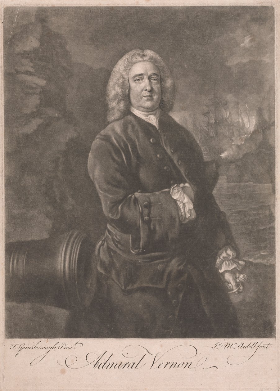 Admirała Edwarda Vernona autorstwa James McArdell