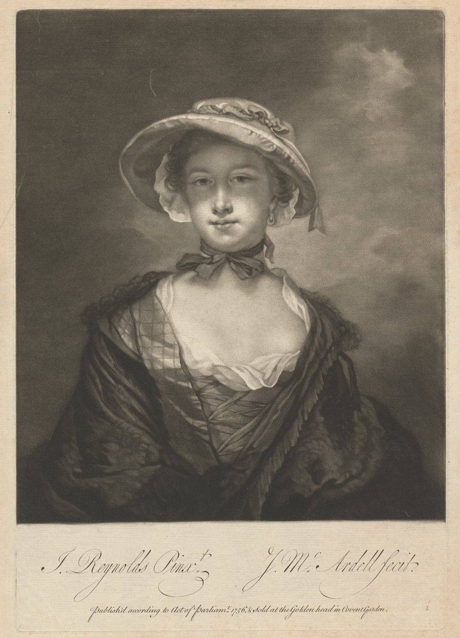 Catherine Chambers (z domu Moore) autorstwa James McArdell
