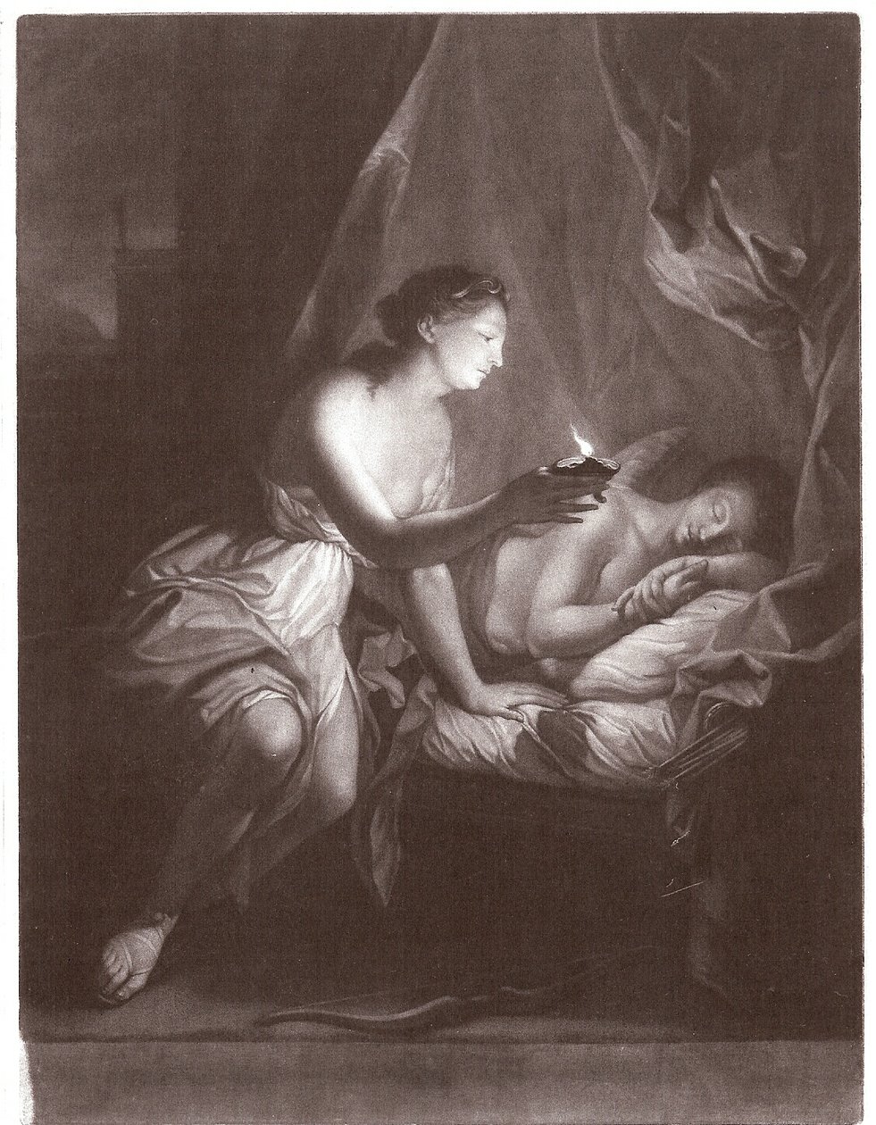 Kupidyn i Psyche autorstwa James McArdell