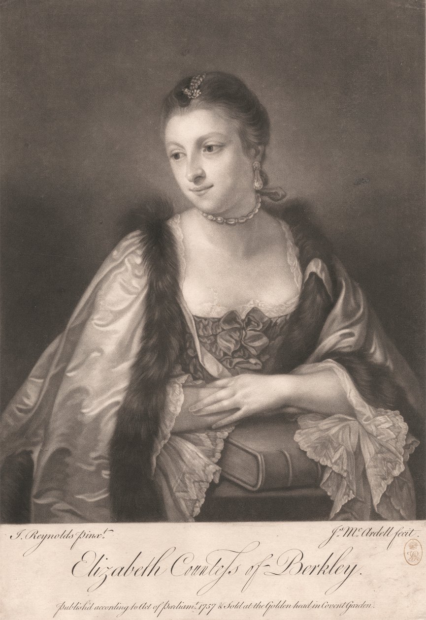 Elżbieta, hrabina Berkeley autorstwa James McArdell