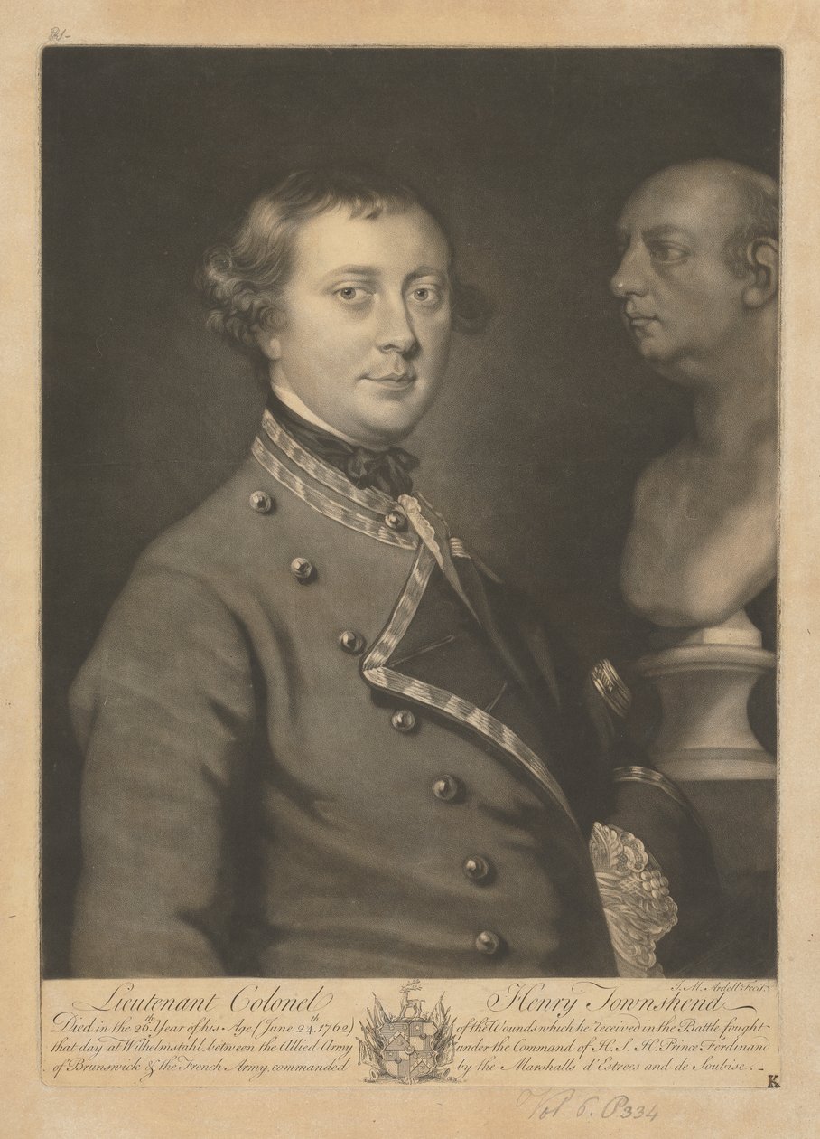 podpułkownik Henry Townshend autorstwa James McArdell
