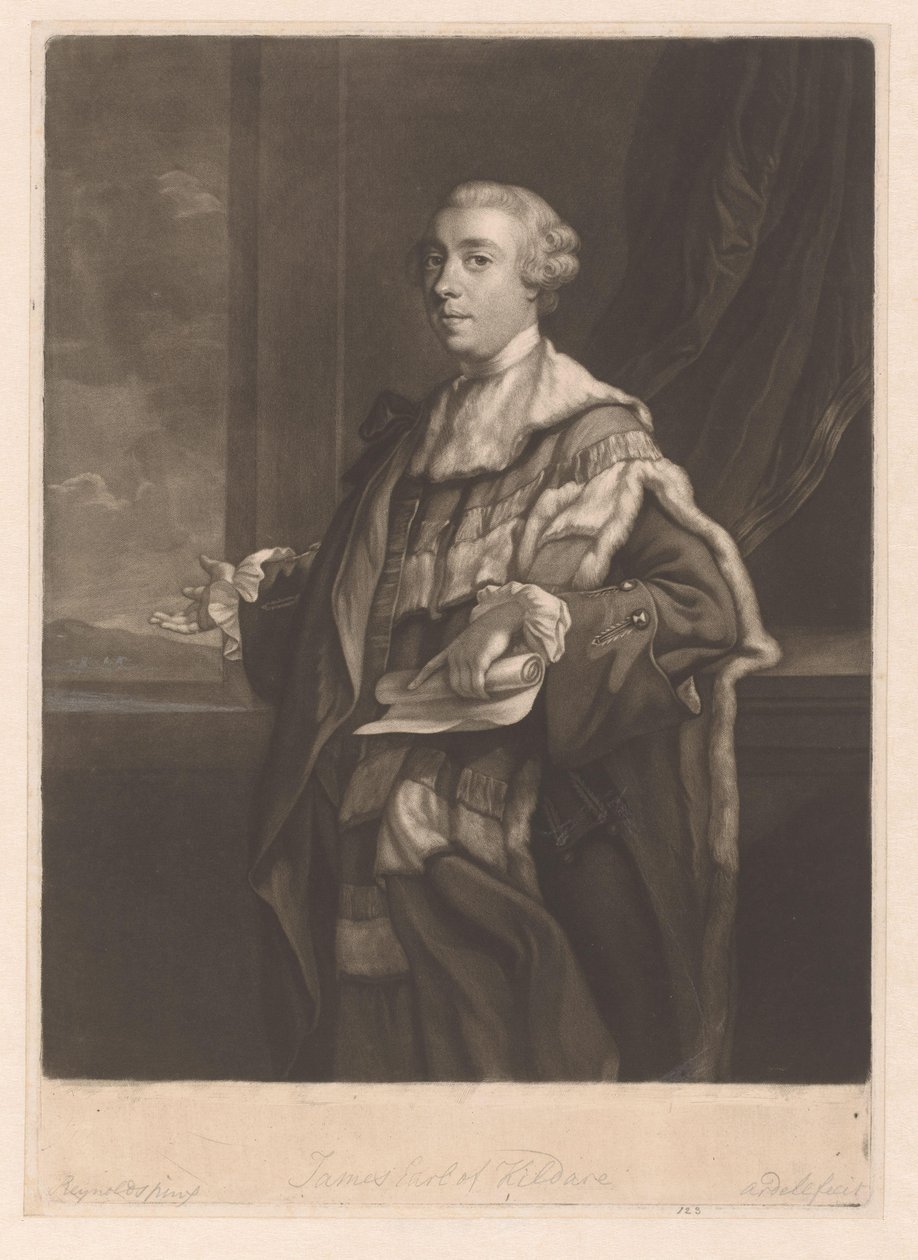Portret Jamesa FitzGeralda autorstwa James McArdell