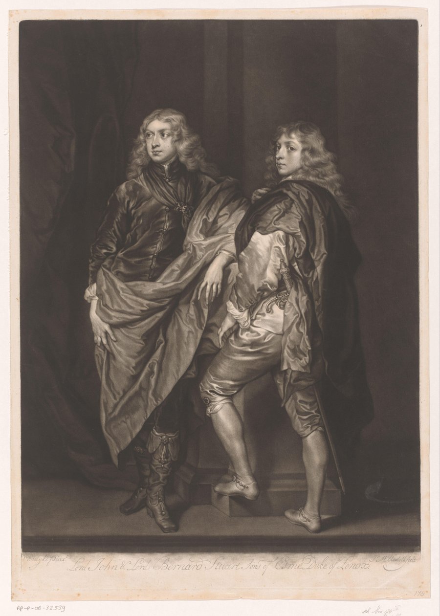 Portret Johna i Bernarda Stuartów autorstwa James McArdell