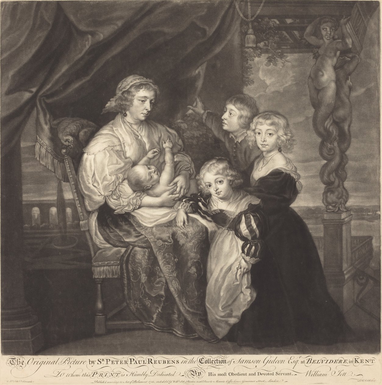 Rodzina Gerbier autorstwa James McArdell after Sir Peter Paul Rubens
