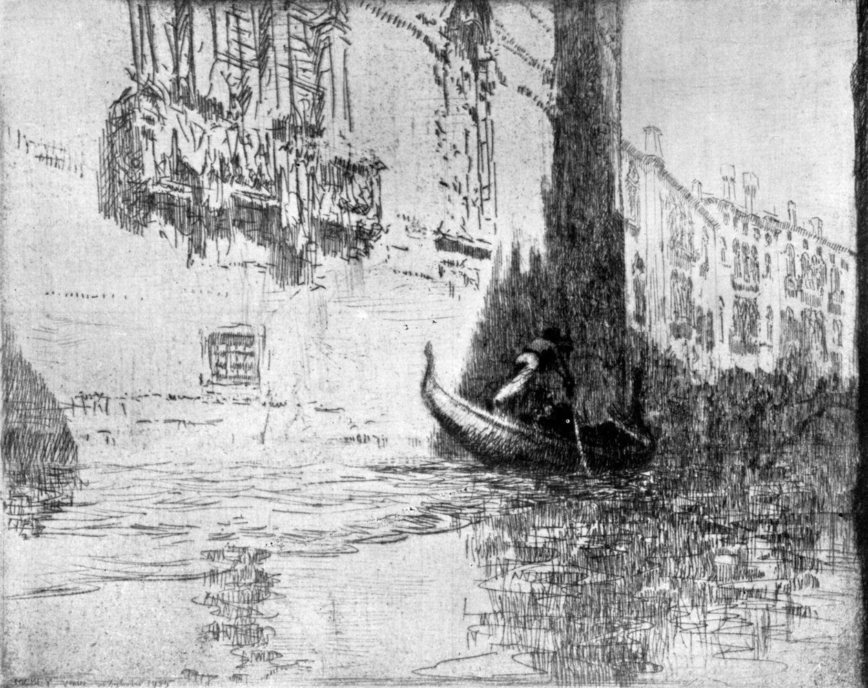 Przejeżdżająca gondola, 1926. autorstwa James McBey