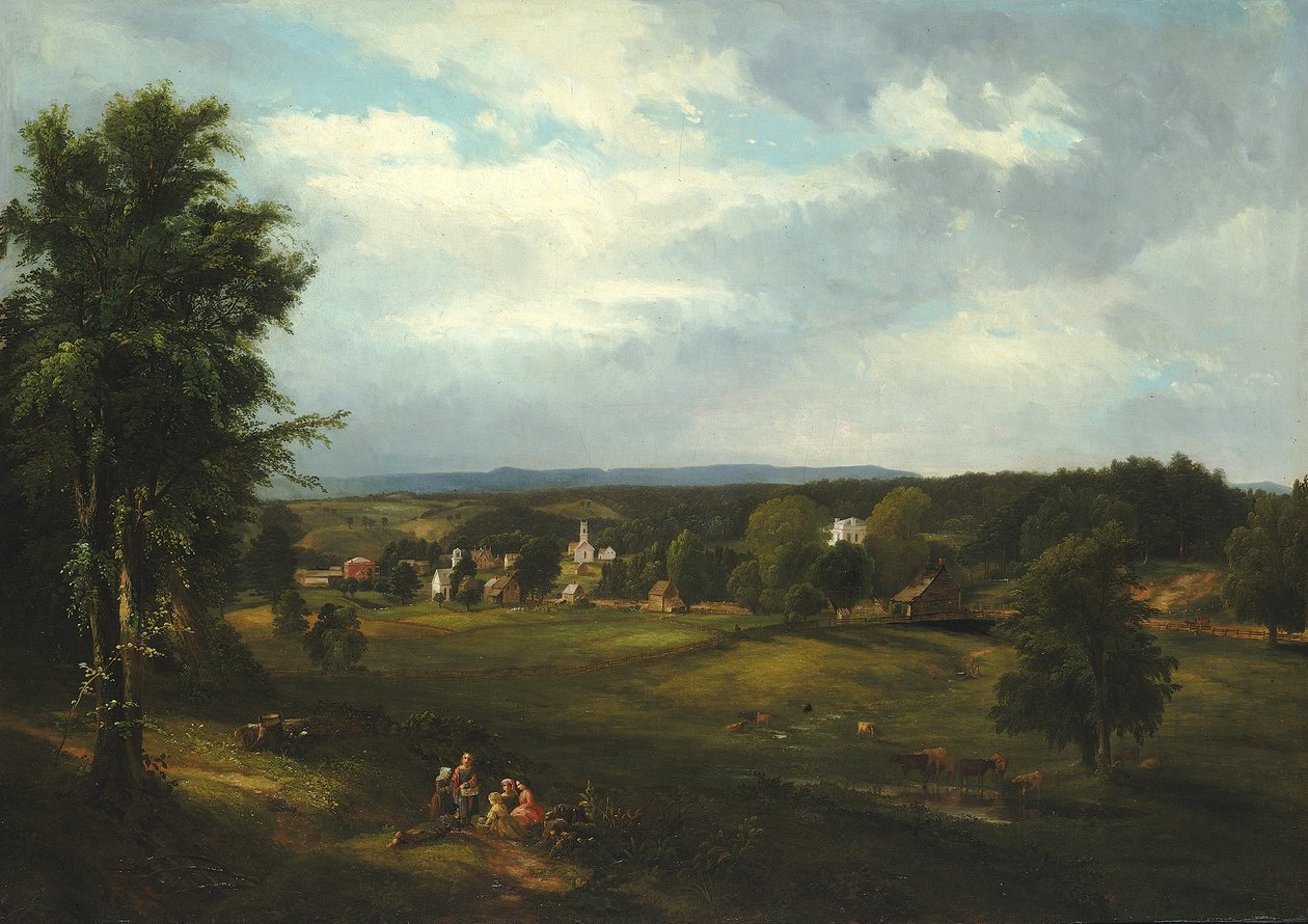 Scena wiejska niedaleko Albany, Nowy Jork, 1850. autorstwa James McDougal Hart