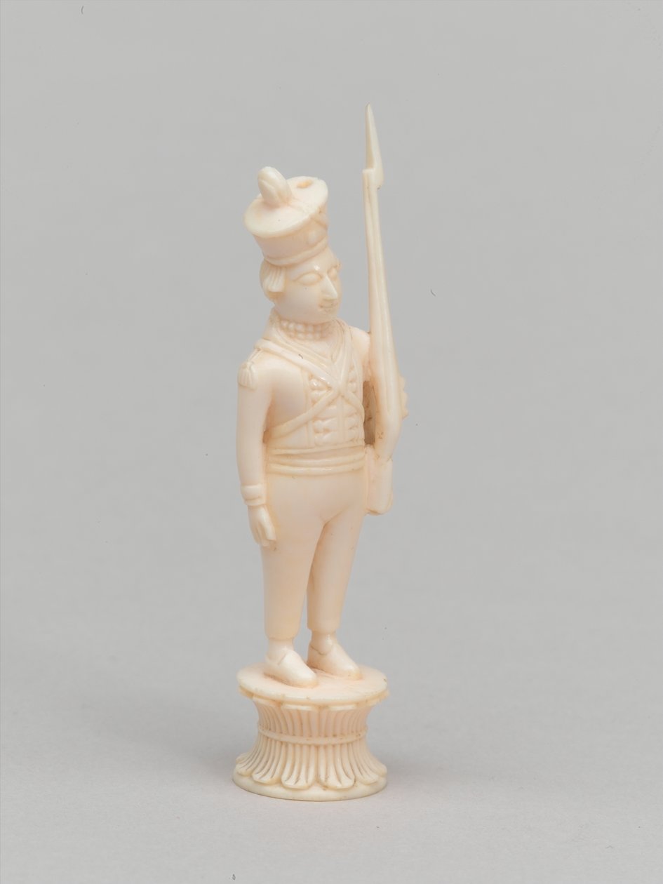 Biały pionek, figura szachowa, Indie, 1820 ok autorstwa James McLachlan Nairn