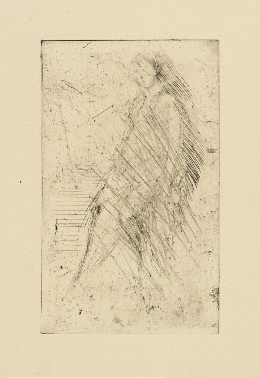 [76] Wrażenia z anulowanych płyt Whistlera - Odpoczynek autorstwa James Abbott McNeill Whistler