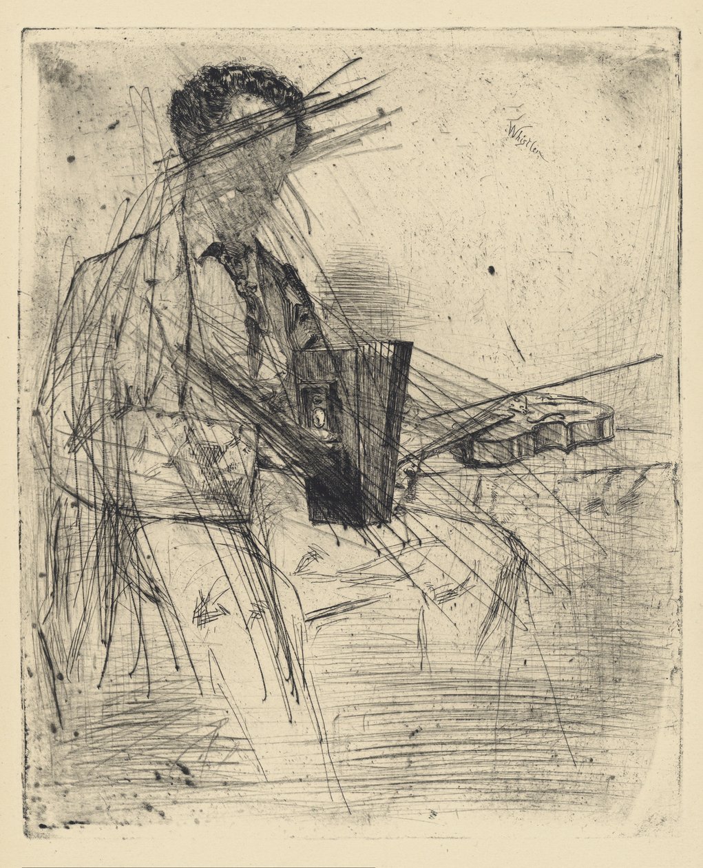 [76] Wrażenia z anulowanych płyt autorstwa Whistlera - Ross Winans. autorstwa James Abbott McNeill Whistler