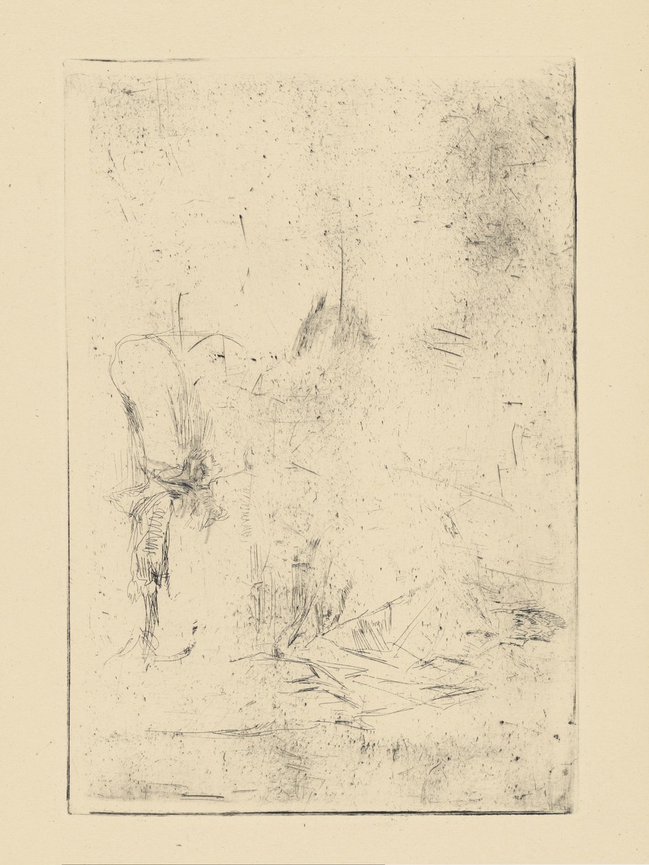 [76] Wrażenia z anulowanych płyt autorstwa Whistlera - [Siedząca Figurka]. autorstwa James Abbott McNeill Whistler