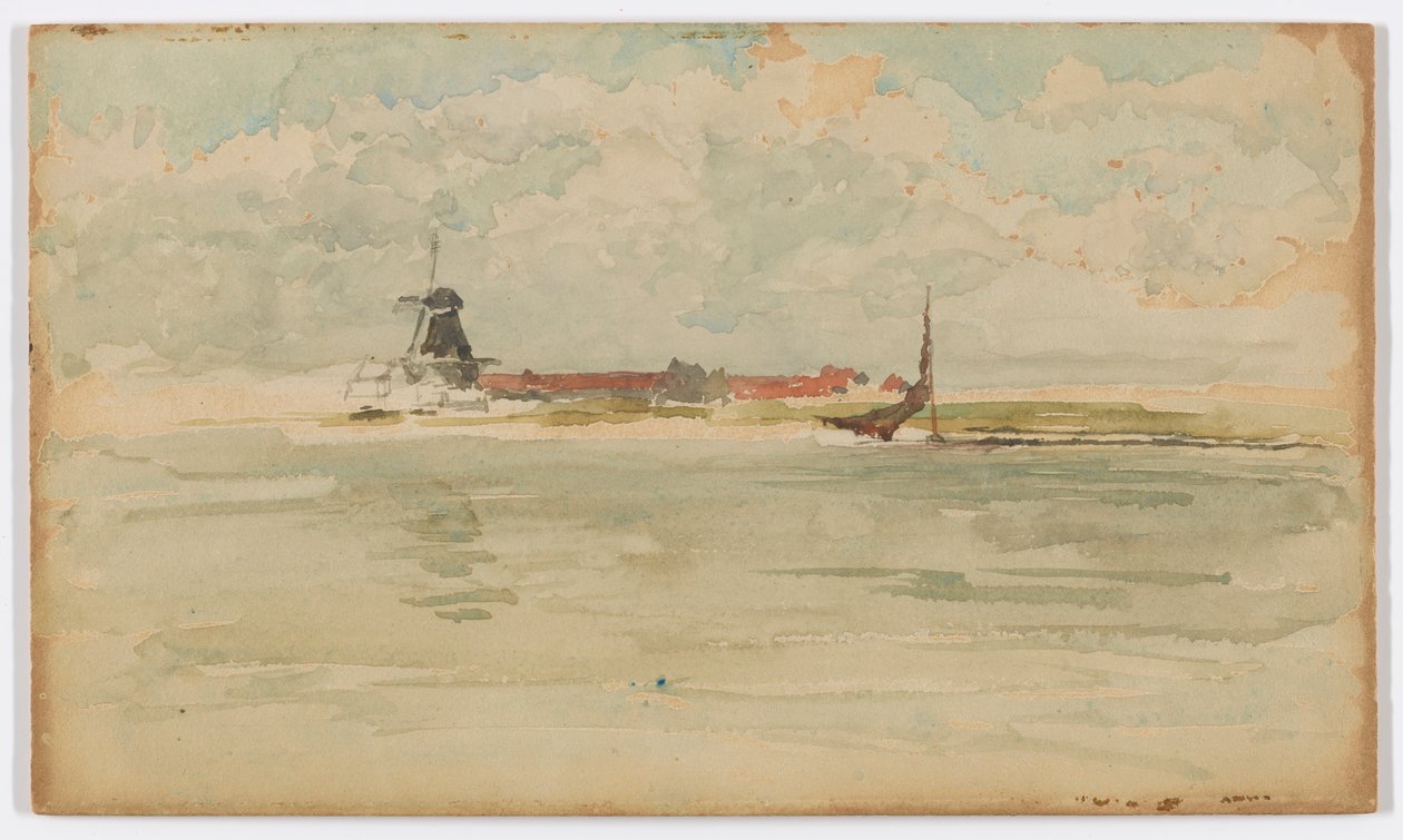 Mała czerwona nuta – Dordrecht autorstwa James Abbott McNeill Whistler