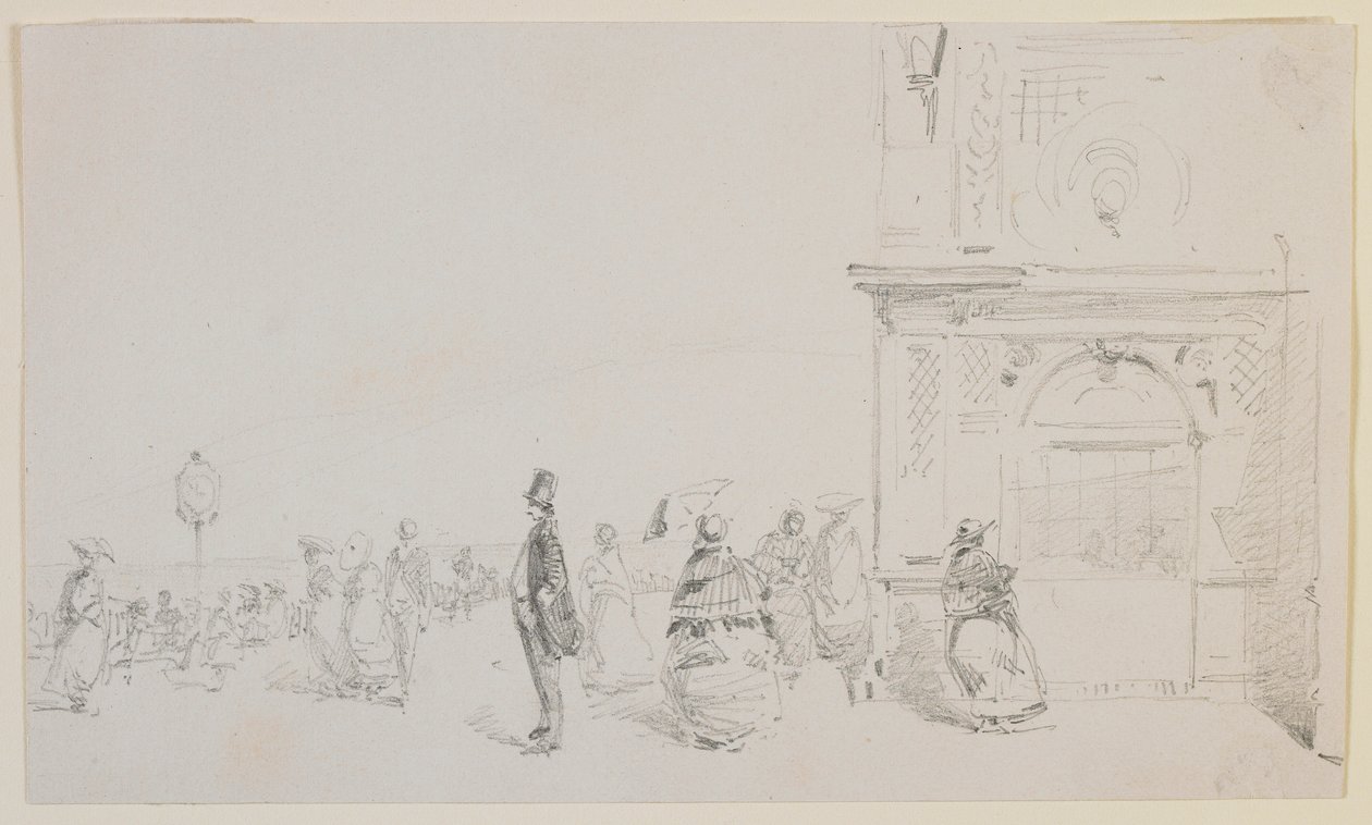 Grupa postaci na esplanadzie autorstwa James Abbott McNeill Whistler