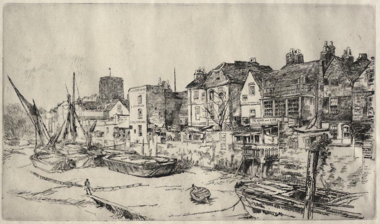 Tawerna „Adam i Ewa”, Old Chelsea autorstwa James McNeill Whistler