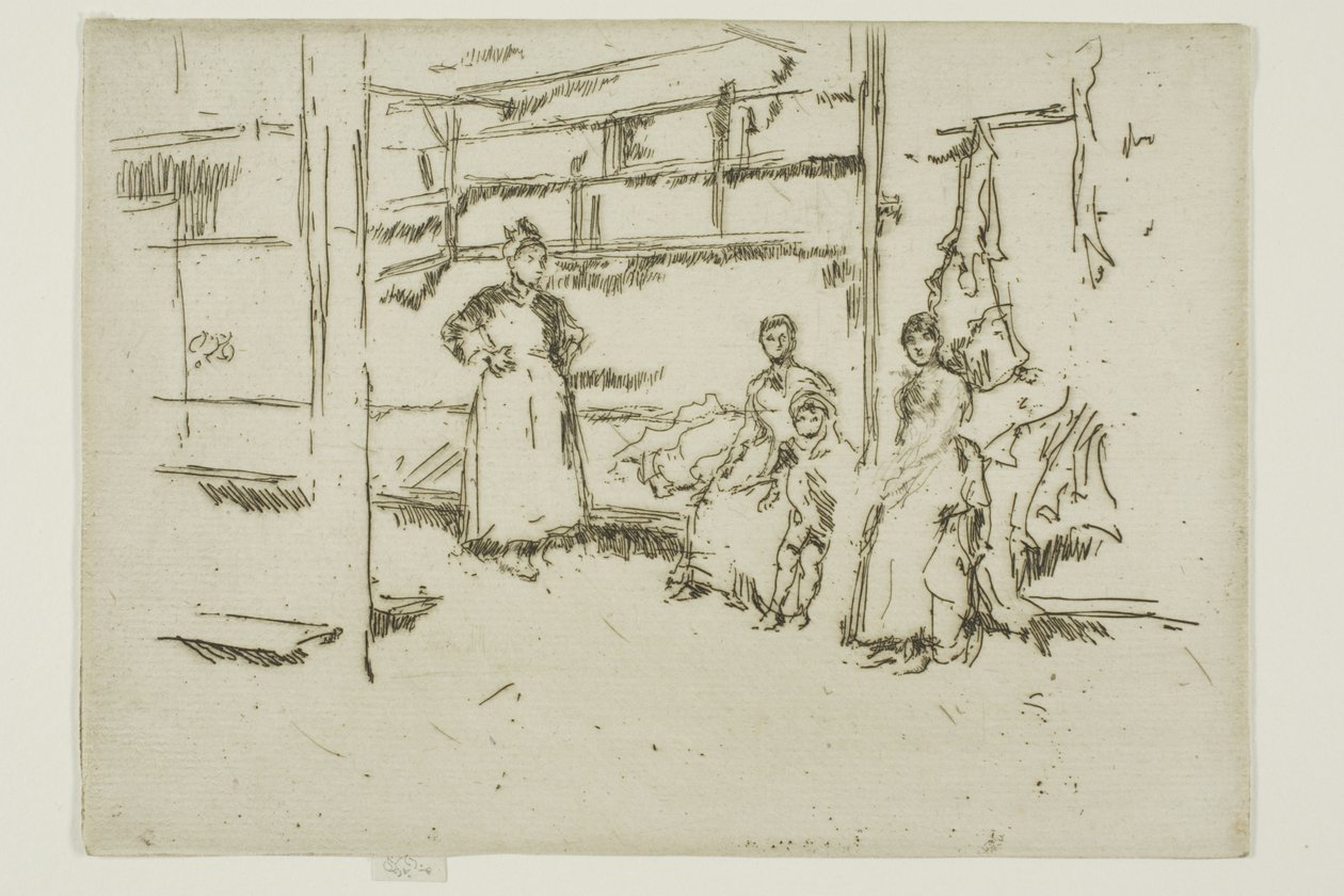 Po wyprzedaży, Giełda Odzieży, Houndsditch autorstwa James Abbott McNeill Whistler