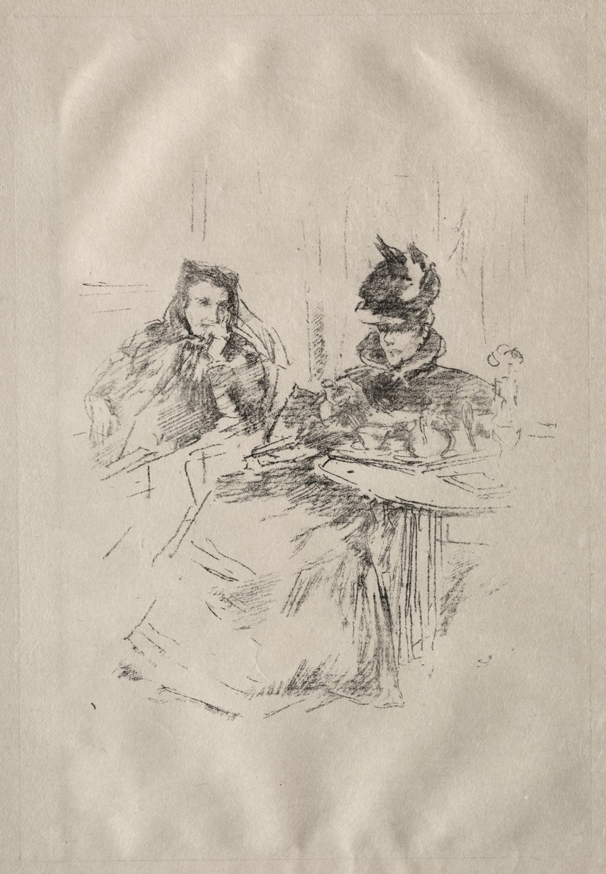 Podwieczorek, pani Phillips i pani Charles Whibley autorstwa James McNeill Whistler
