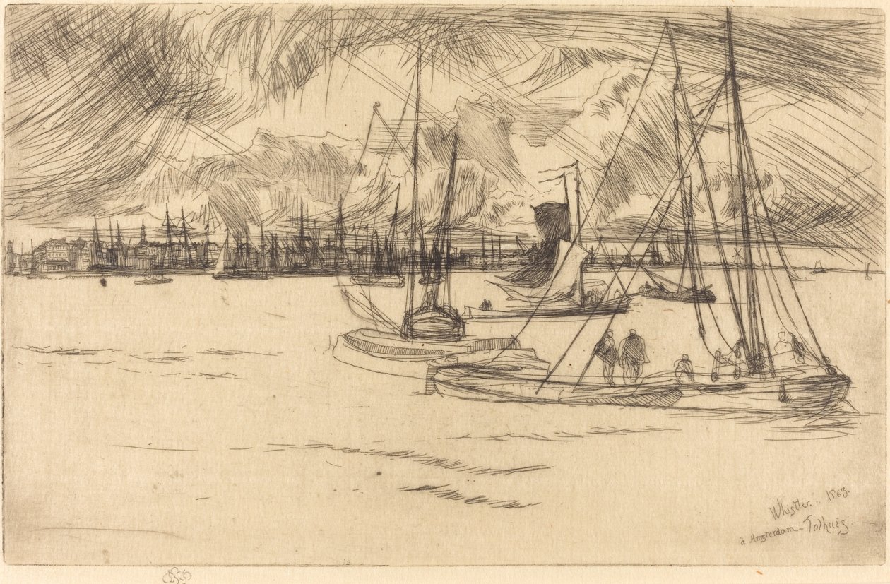 Amsterdam z Tolhuis autorstwa James Abbott McNeill Whistler