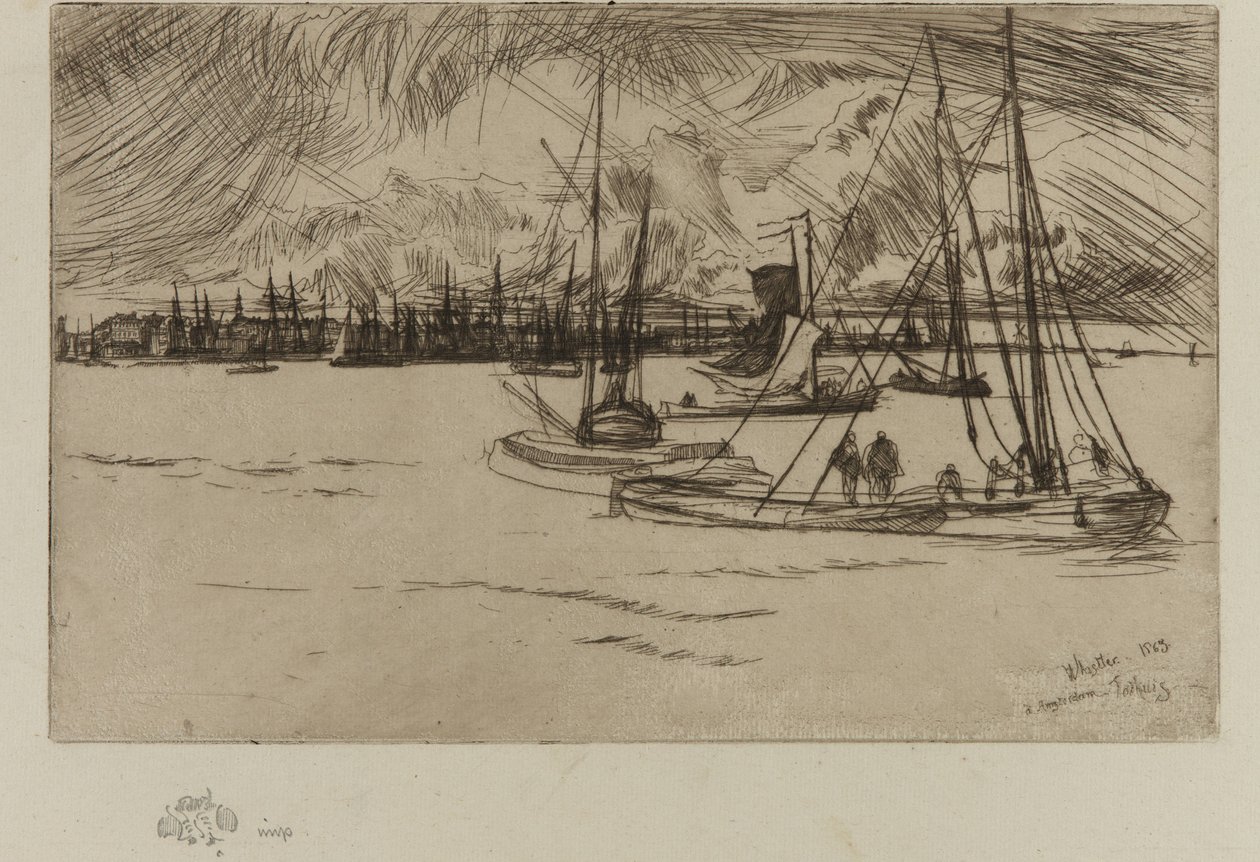 Amsterdam, z Tolhuis autorstwa James Abbott McNeill Whistler
