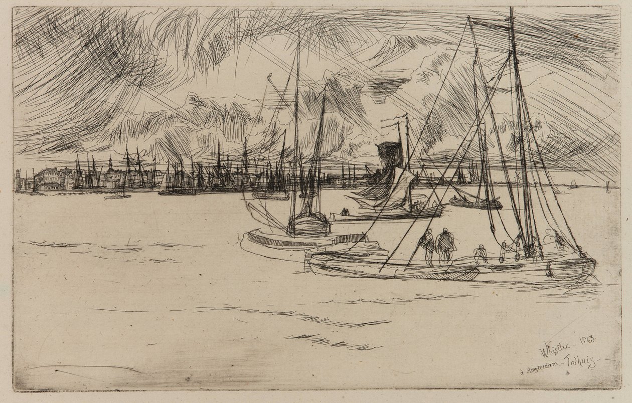 Amsterdam, z Tolhuis autorstwa James Abbott McNeill Whistler