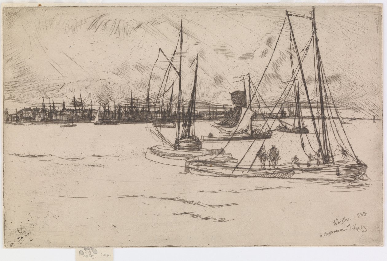 Amsterdam, z Tolhuis autorstwa James Abbott McNeill Whistler