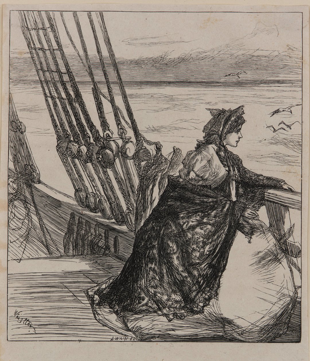 Ilustracja do <em>córki majora</em> autorstwa James Abbott McNeill Whistler