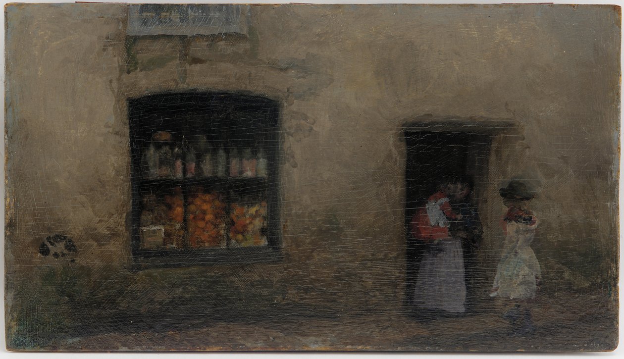 Pomarańczowa nuta: słodki sklep autorstwa James Abbott McNeill Whistler