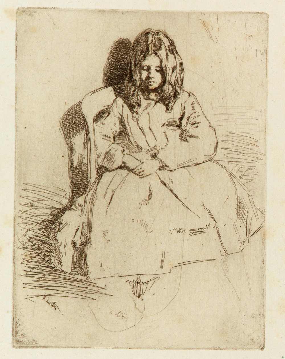 Annie, siedząca autorstwa James Abbott McNeill Whistler