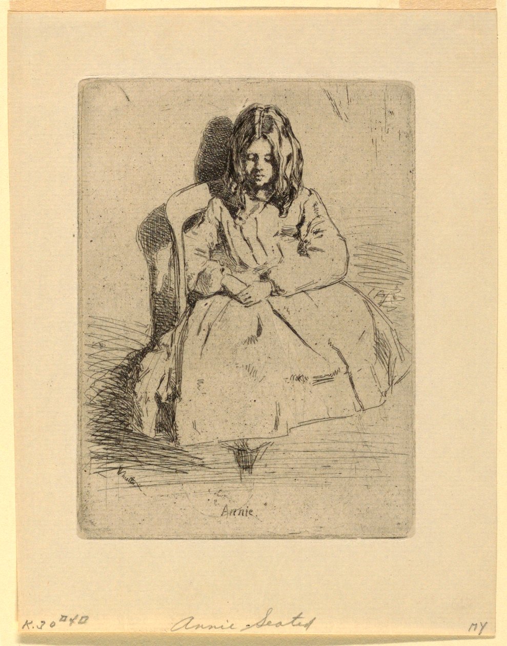 Annie, siedząca autorstwa James Abbott McNeill Whistler