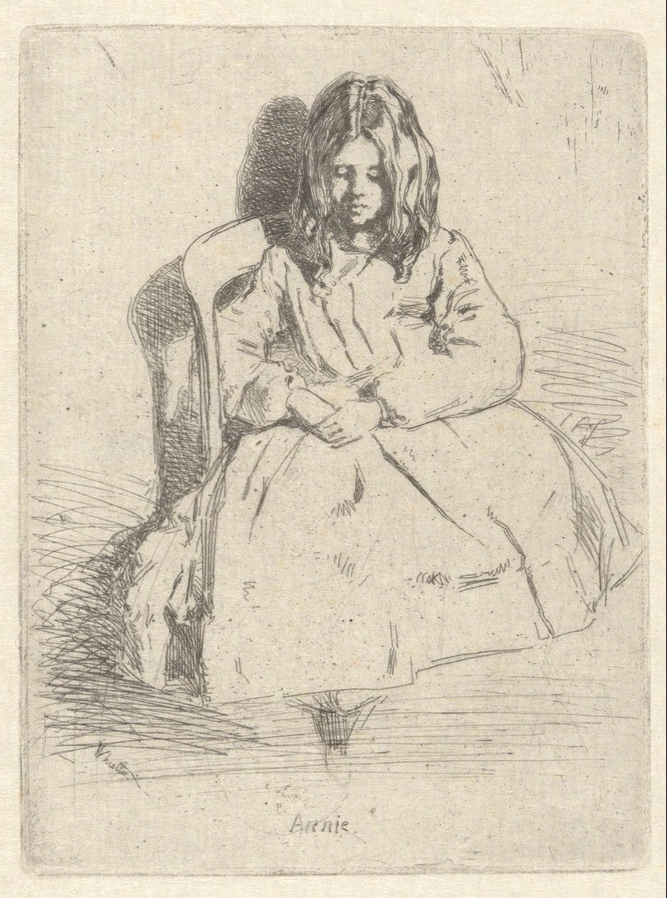 Annie, siedząca autorstwa James Abbott McNeill Whistler