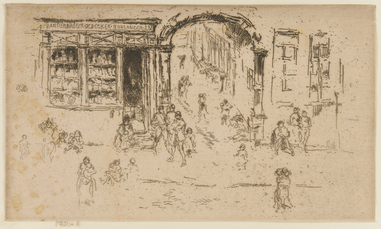 Brama, Bruksela autorstwa James Abbott McNeill Whistler