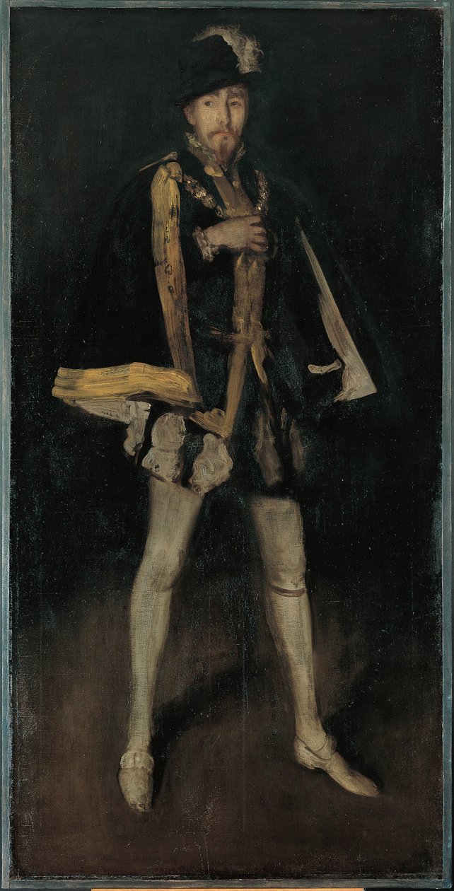 Aranżacja w czerni, nr 3: Sir Henry Irving jako Filip II Hiszpański autorstwa James McNeill Whistler