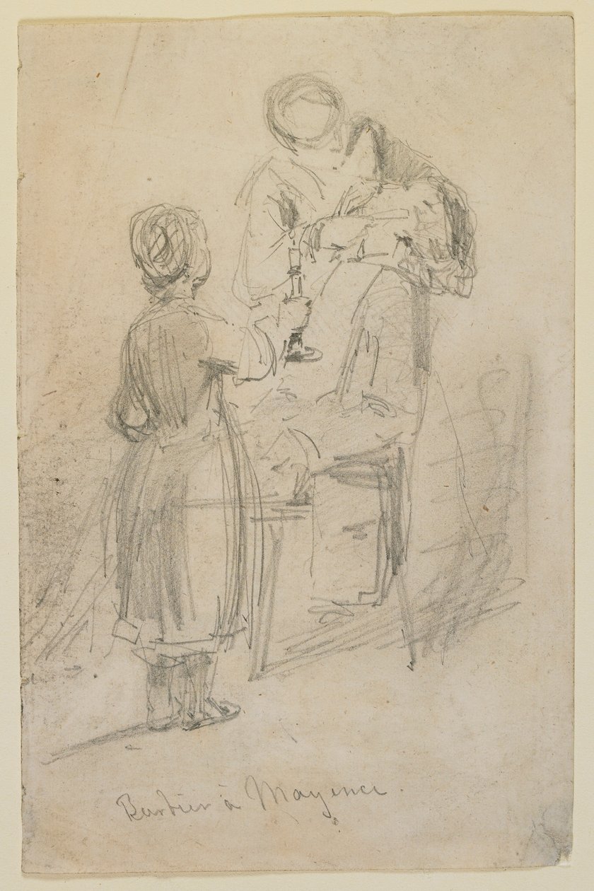 Fryzjer w Moguncji autorstwa James Abbott McNeill Whistler