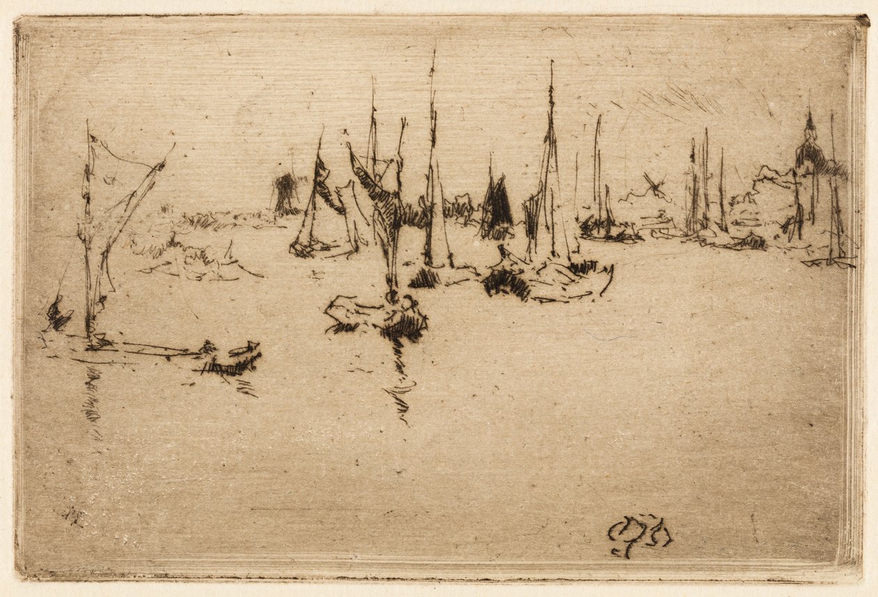 Barki, Dordrecht autorstwa James Abbott McNeill Whistler