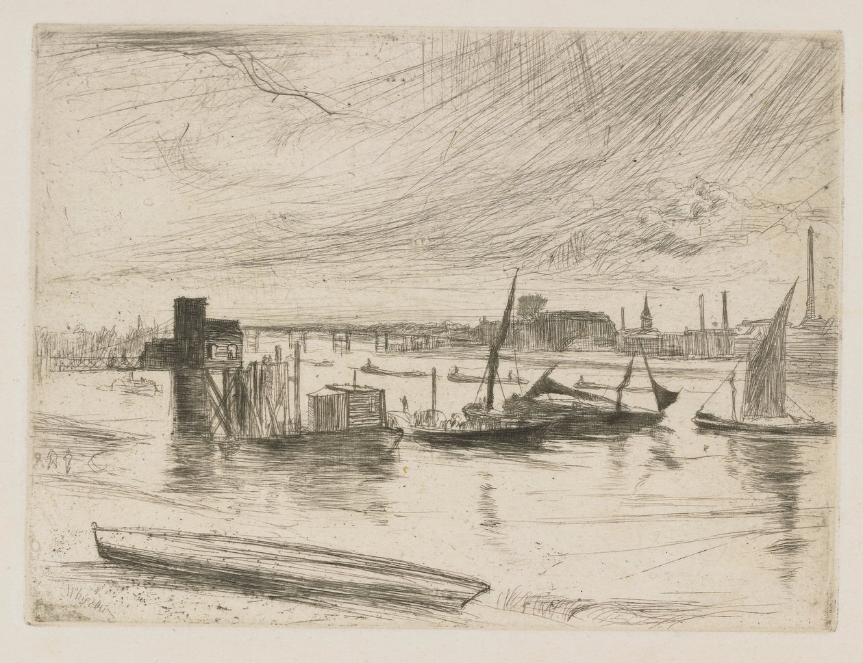 Świt Battersea (molo Cadogan) autorstwa James Abbott McNeill Whistler
