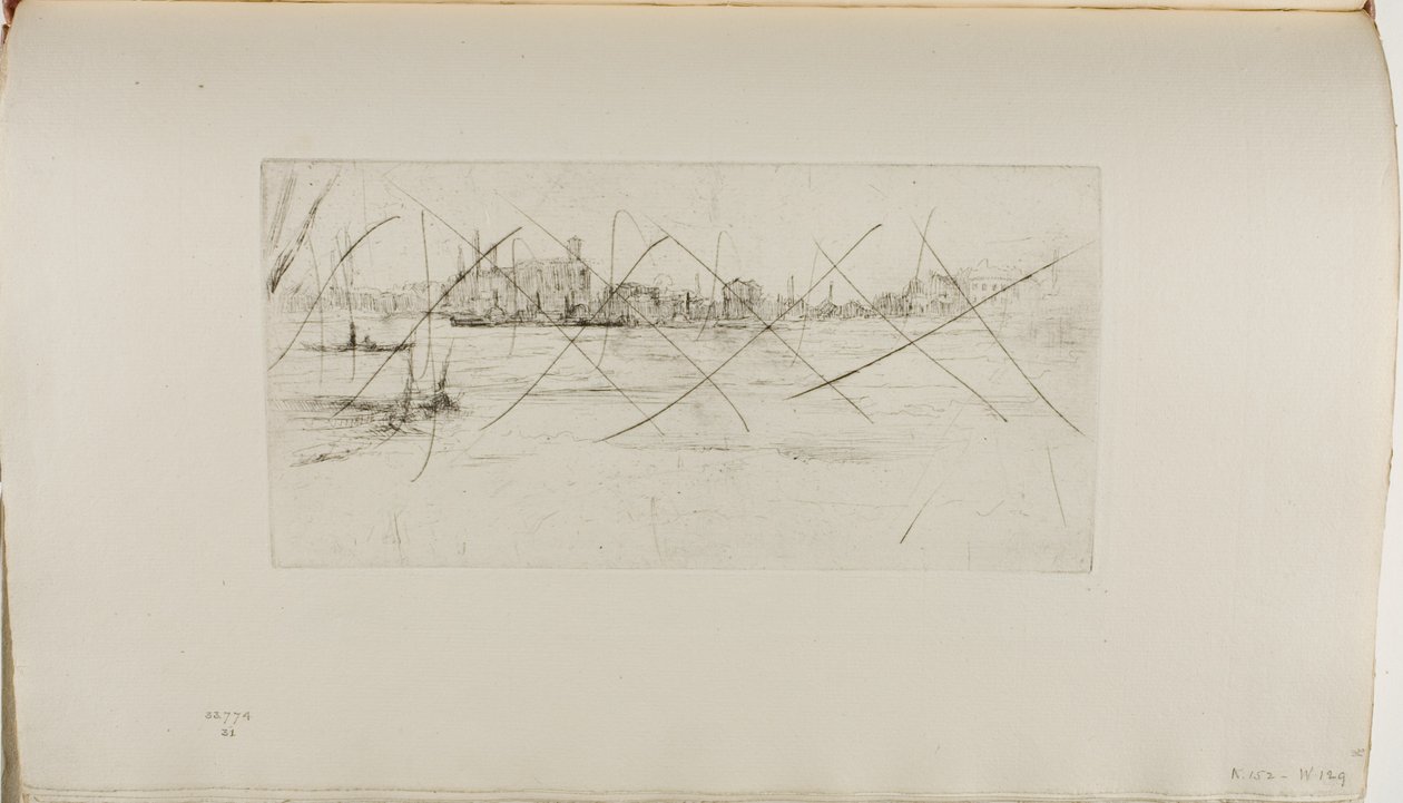 Battersea: Wczesny poranek autorstwa James Abbott McNeill Whistler