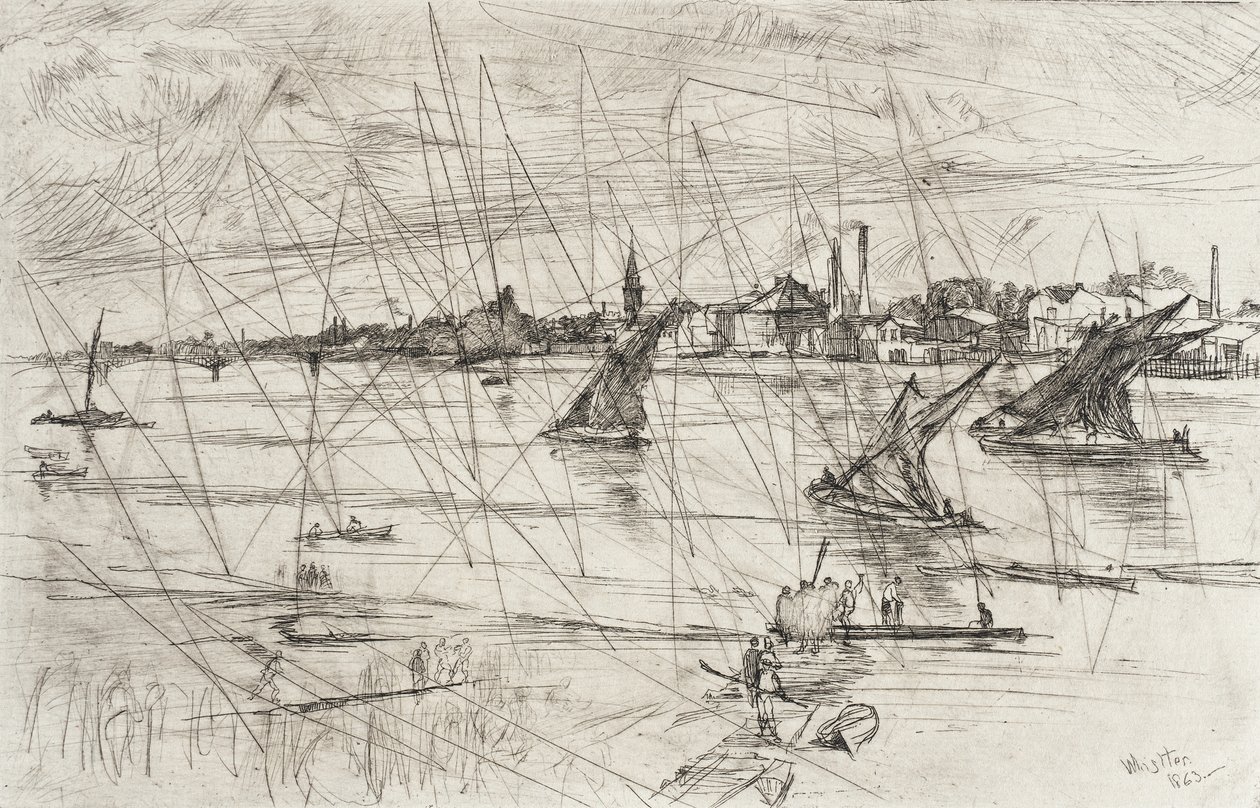 Battersea Reach autorstwa James McNeill Whistler