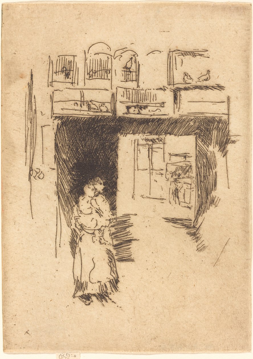 Klatki dla ptaków, Drury Lane autorstwa James Abbott McNeill Whistler