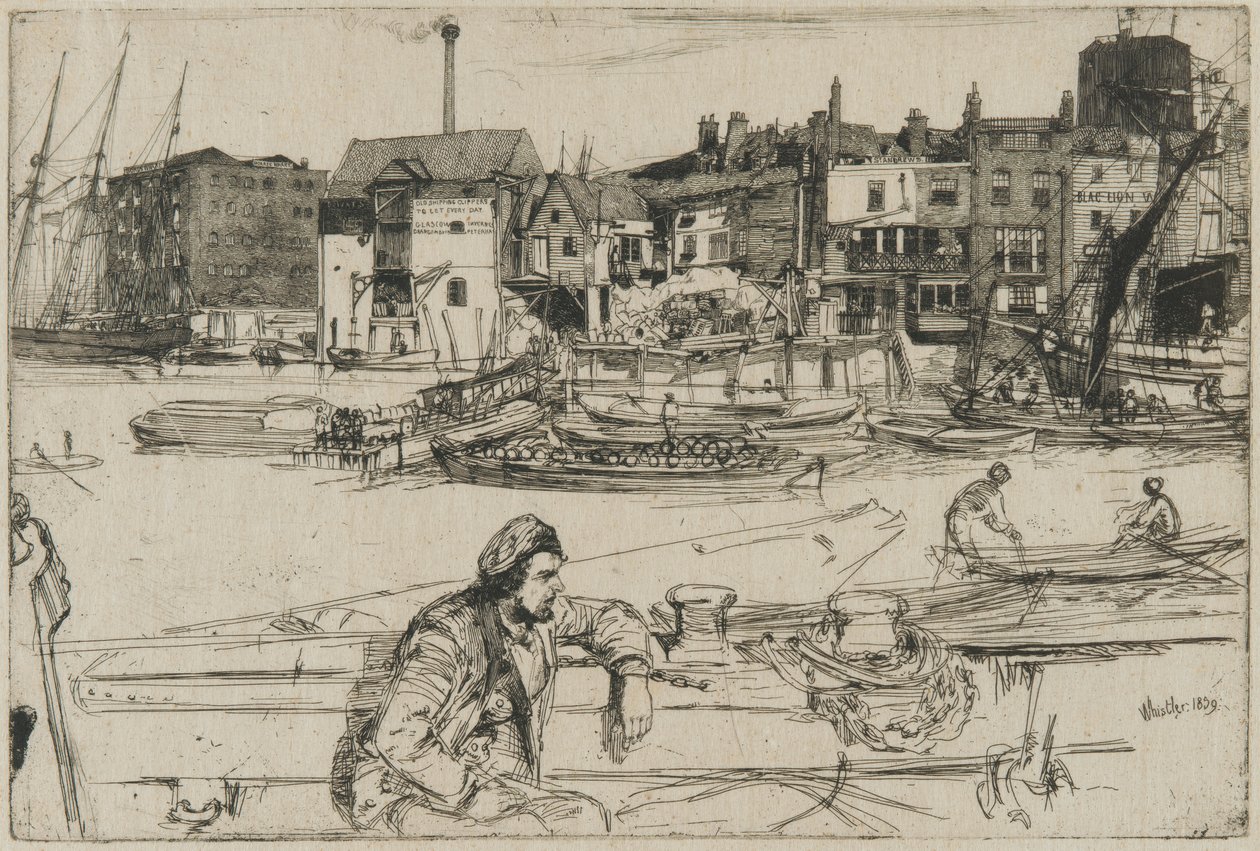Nabrzeże Czarnego Lwa autorstwa James Abbott McNeill Whistler