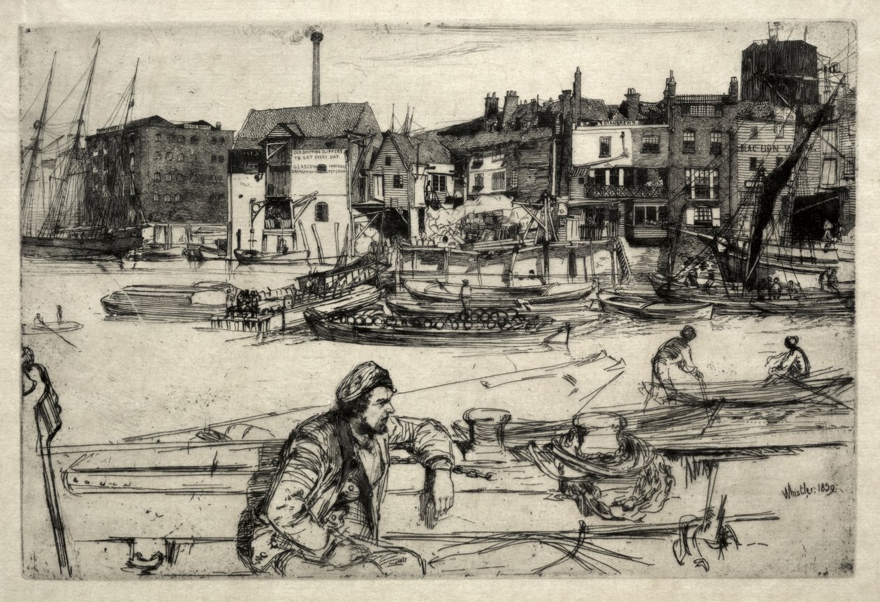 Nabrzeże Czarnego Lwa autorstwa James McNeill Whistler