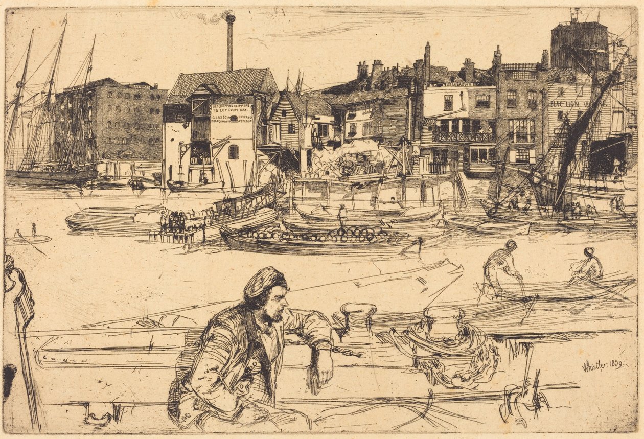 Nabrzeże Czarnego Lwa autorstwa James McNeill Whistler