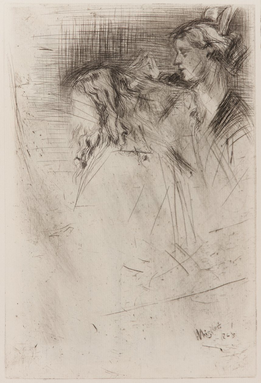 Szczotkowanie włosów autorstwa James Abbott McNeill Whistler