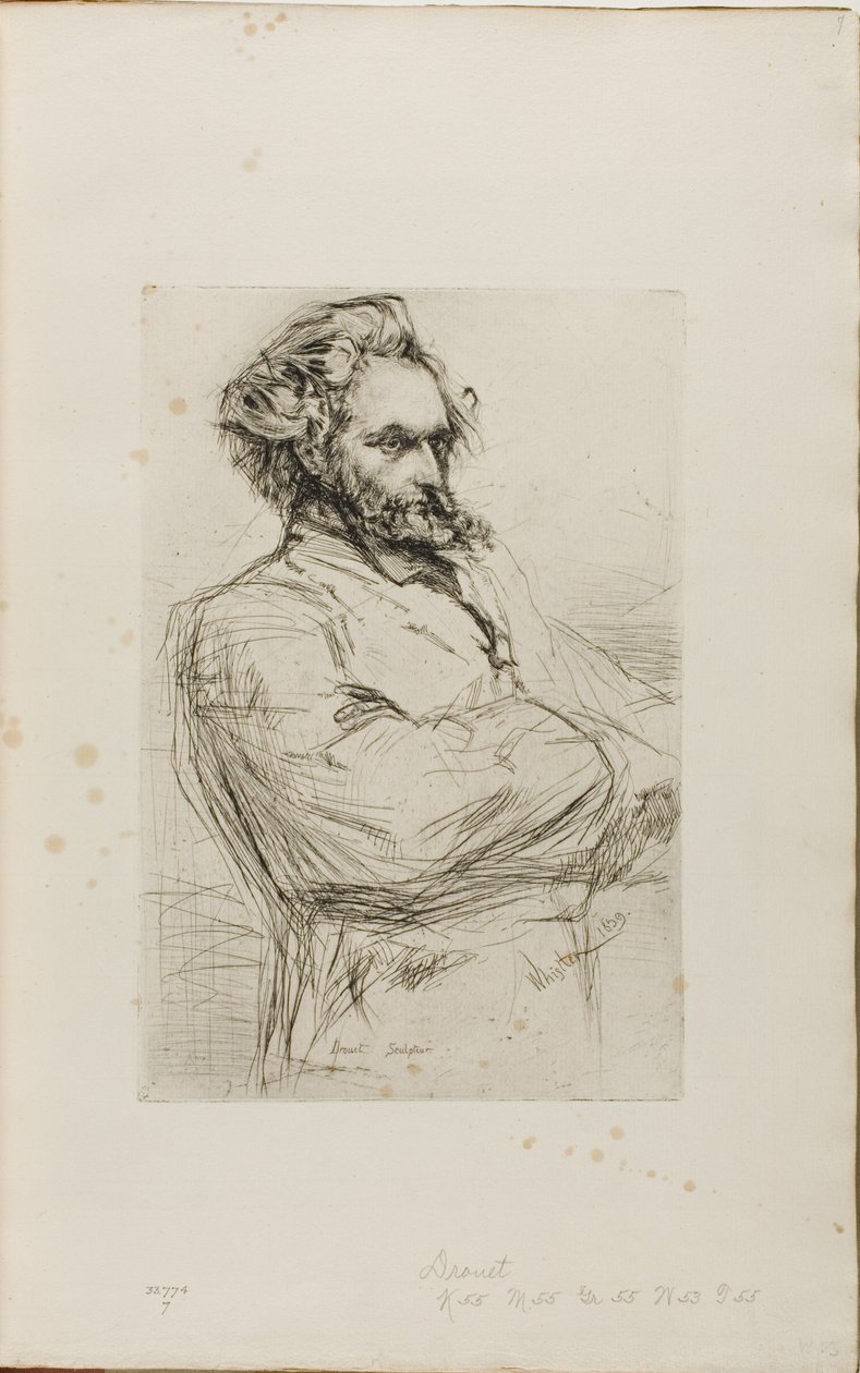 CL Drouet, Rzeźbiarz autorstwa James Abbott McNeill Whistler