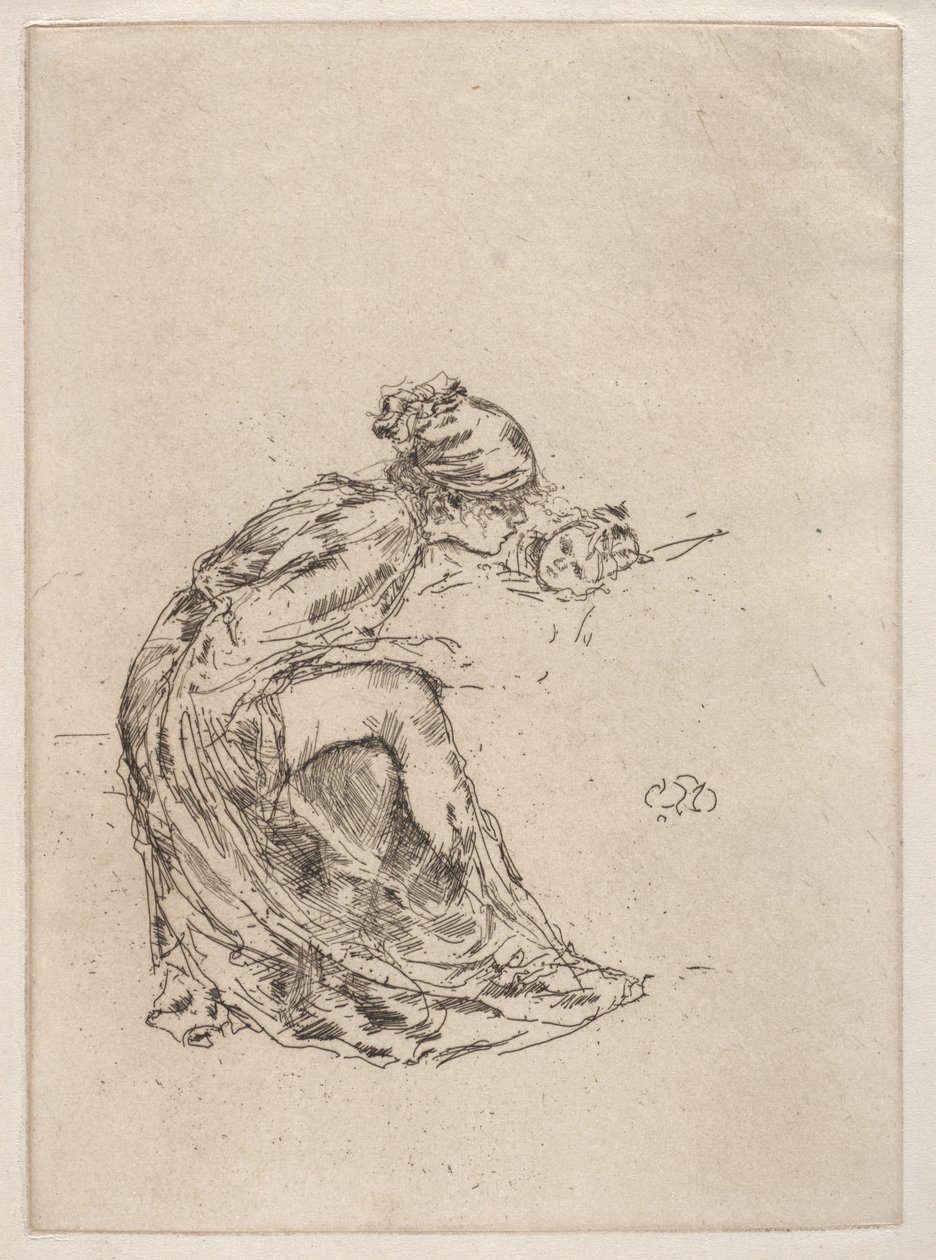 Cameo, nr 1 (Matka i dziecko) autorstwa James McNeill Whistler