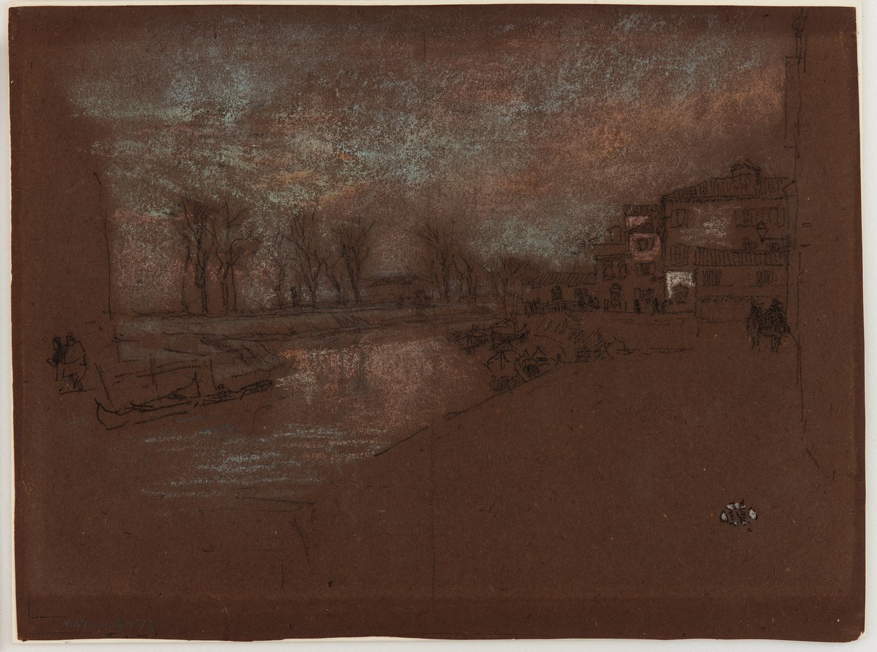 Campo Sta. Marta — zimowy wieczór autorstwa James Abbott McNeill Whistler