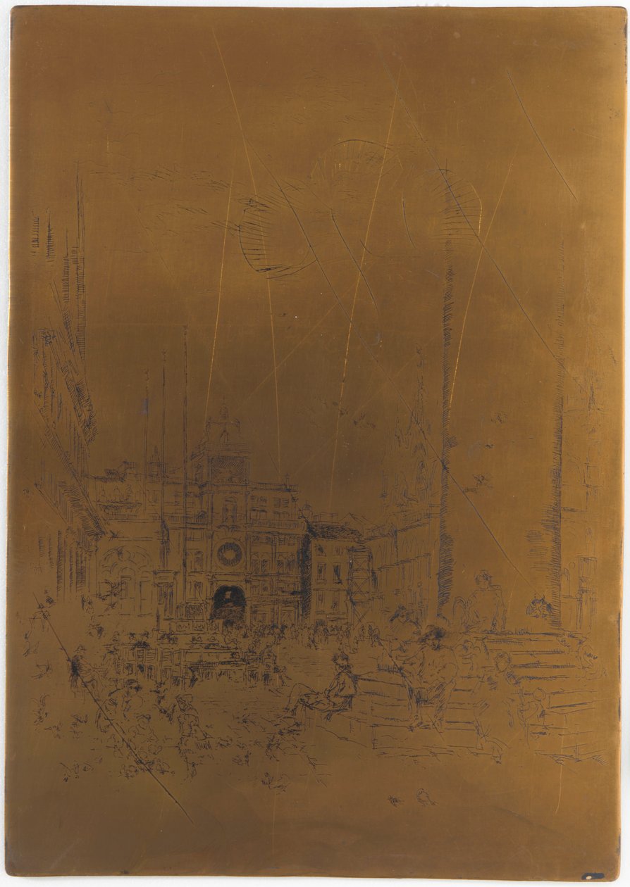 Anulowana płyta drukarska dla <em>Piazzetta</em> autorstwa James Abbott McNeill Whistler
